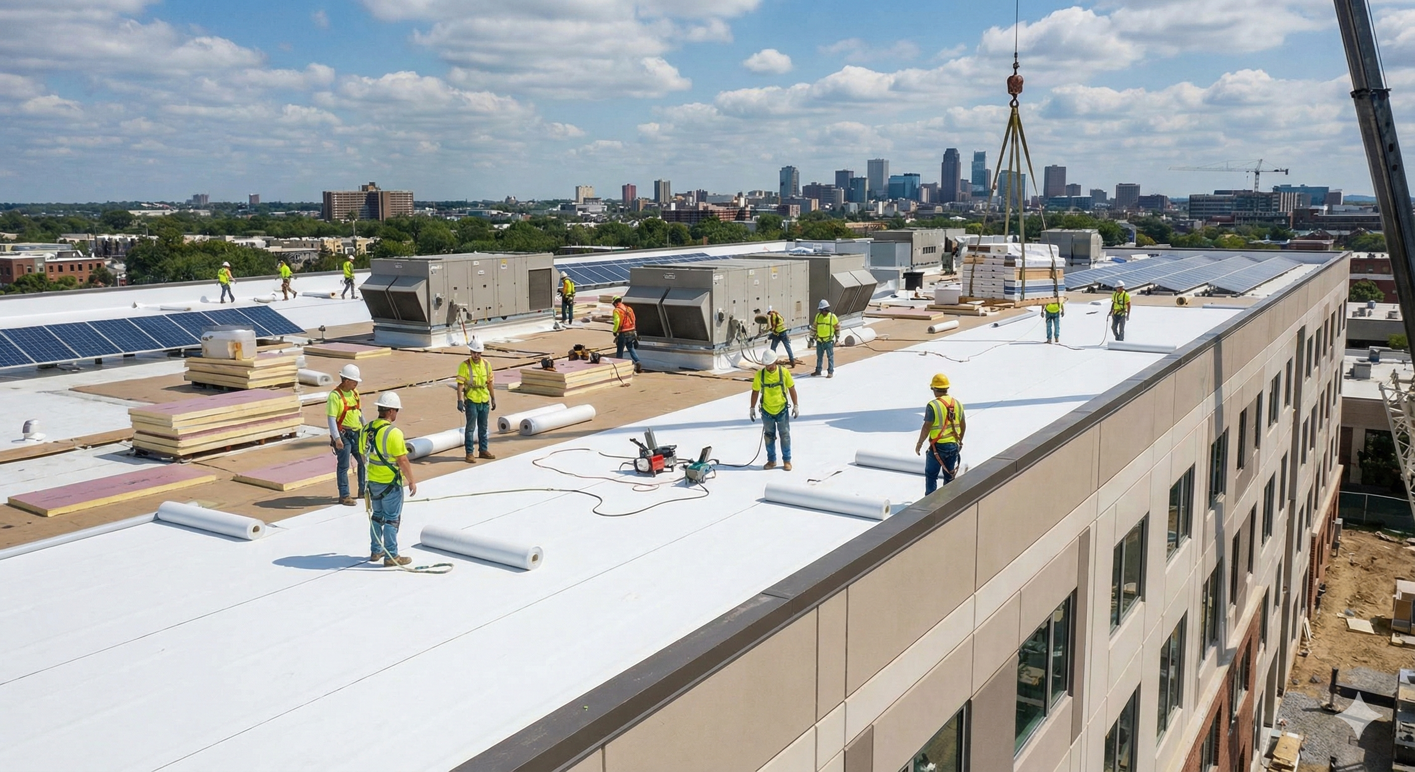 skilled commercial roof installation by Roofer Solutions